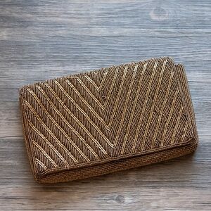 New Years Eve Clutch-Vintage 1970s Saks 5th Avenue Beaded Clutch